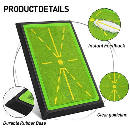 Golf Swing Tracker Mat – Swing Path Detection Practice Mat Indoor Outdoor Home Use 12x24in - GiftMira