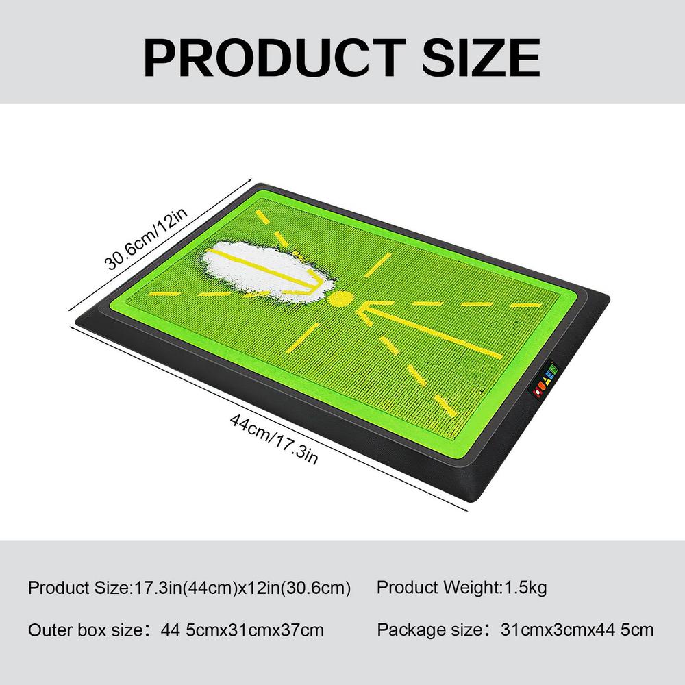 Golf Swing Tracker Mat – Swing Path Detection Practice Mat Indoor Outdoor Home Use 12x24in - GiftMira