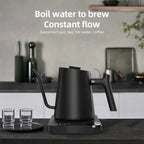 Gooseneck Electric Temperature Control Stainless Steel Kettle 0.9L - GiftMira