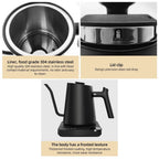 Gooseneck Electric Temperature Control Stainless Steel Kettle 0.9L - GiftMira