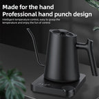 Gooseneck Electric Temperature Control Stainless Steel Kettle 0.9L - GiftMira
