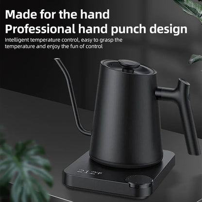 Gooseneck Electric Temperature Control Stainless Steel Kettle 0.9L - GiftMira