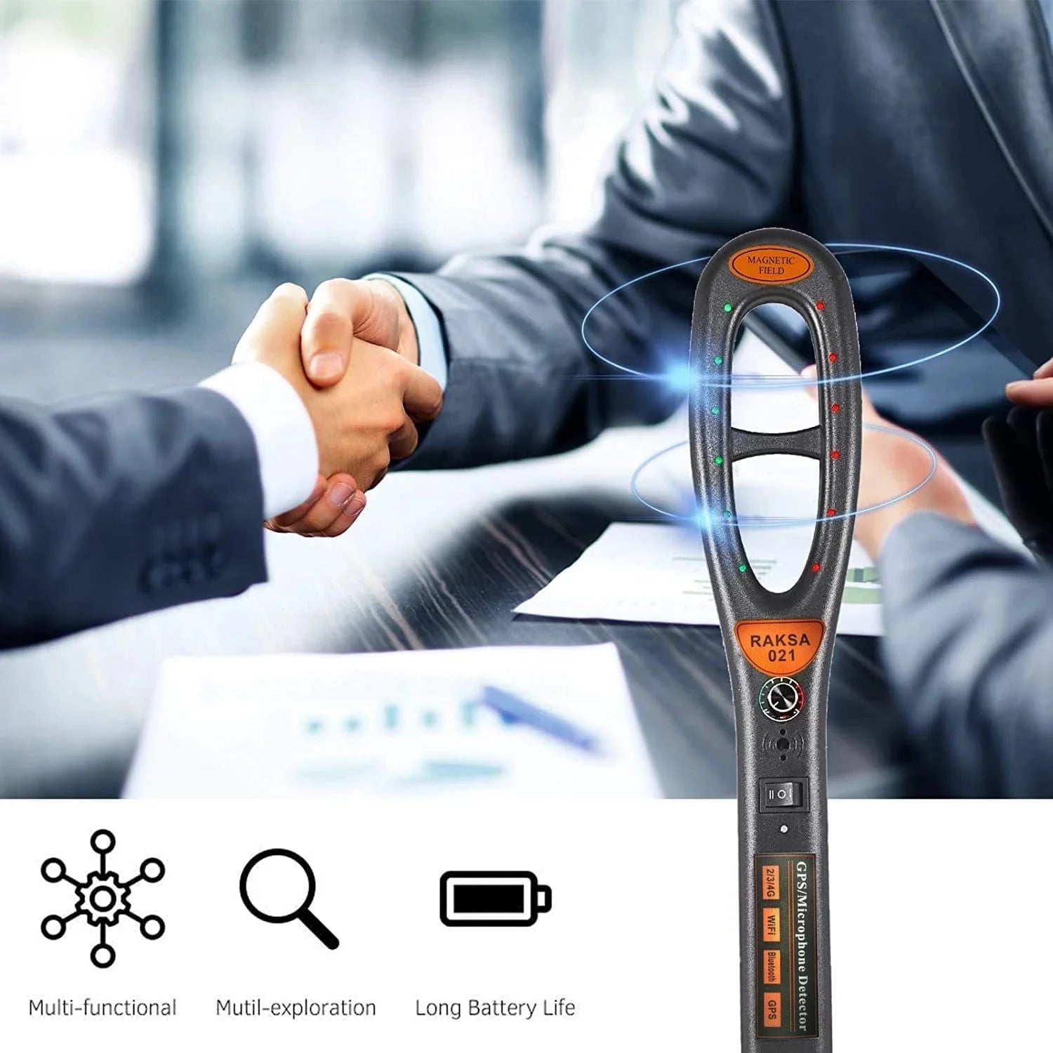 GPS Tracker Detector – Anti - Spy Hidden Camera & Tracking Device Finder, RF Signal Scanner, Portable - GiftMira