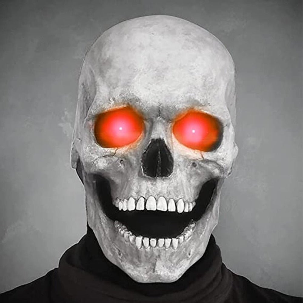 Halloween Movable Jaw Realistic Skull Mask - Best Full Head Latex Cosplay Mask - GiftMira