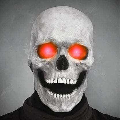 Halloween Movable Jaw Realistic Skull Mask - Best Full Head Latex Cosplay Mask - GiftMira