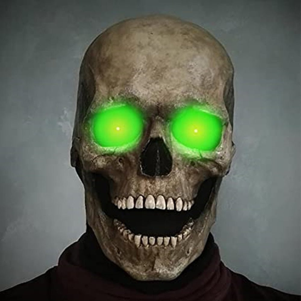 Halloween Movable Jaw Realistic Skull Mask - Best Full Head Latex Cosplay Mask - GiftMira