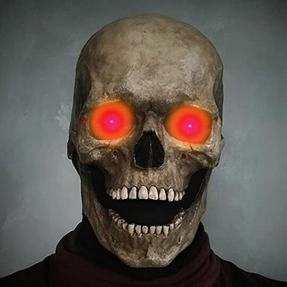 Halloween Movable Jaw Realistic Skull Mask - Best Full Head Latex Cosplay Mask - GiftMira
