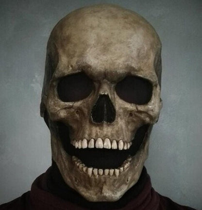 Halloween Movable Jaw Realistic Skull Mask - Best Full Head Latex Cosplay Mask - GiftMira