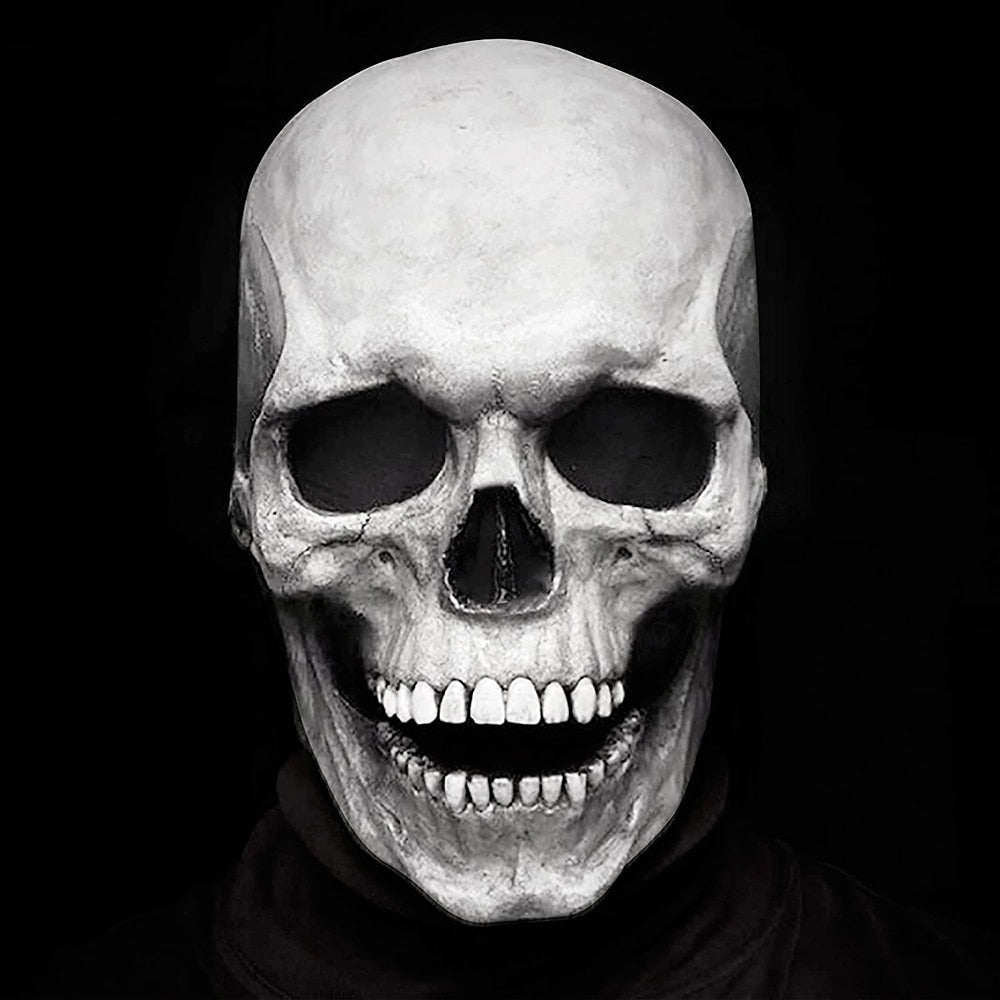 Halloween Movable Jaw Realistic Skull Mask - Best Full Head Latex Cosplay Mask - GiftMira