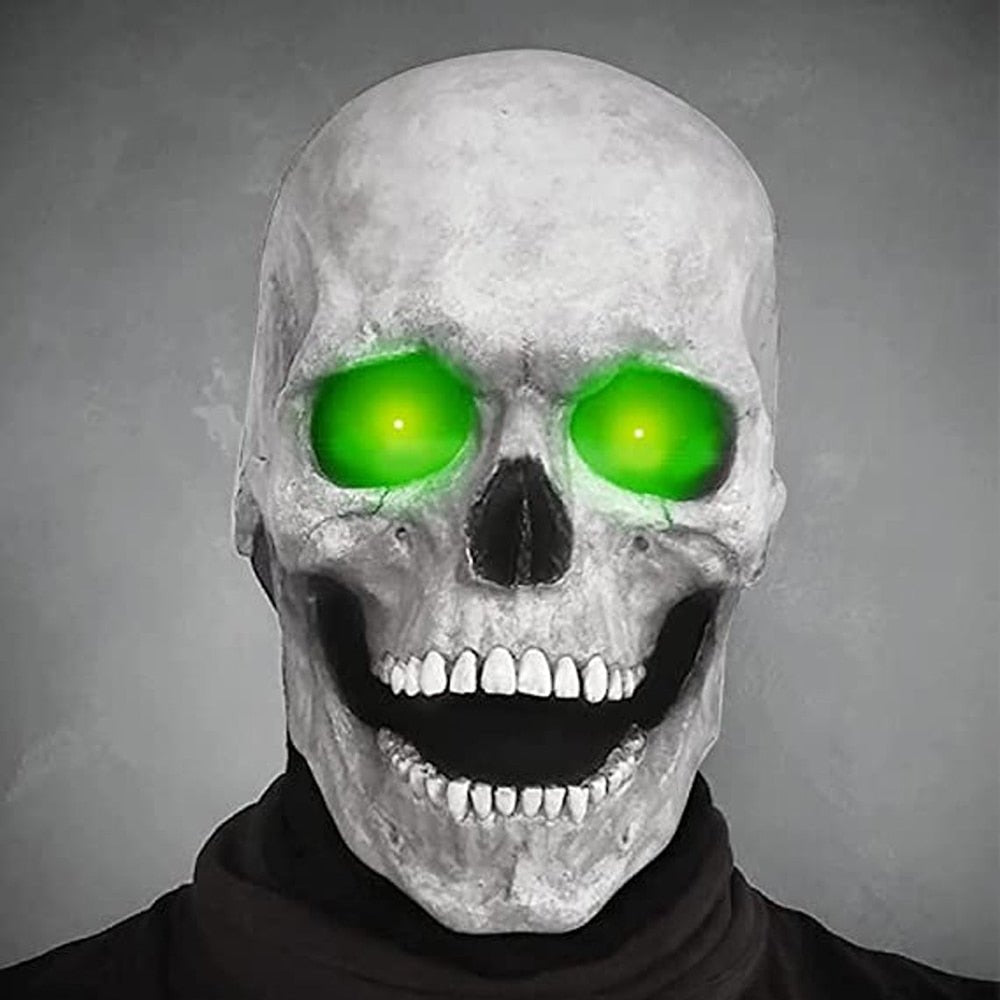 Halloween Movable Jaw Realistic Skull Mask - Best Full Head Latex Cosplay Mask - GiftMira