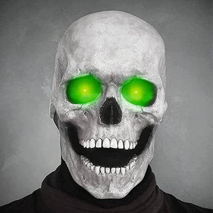 Halloween Movable Jaw Realistic Skull Mask - Best Full Head Latex Cosplay Mask - GiftMira