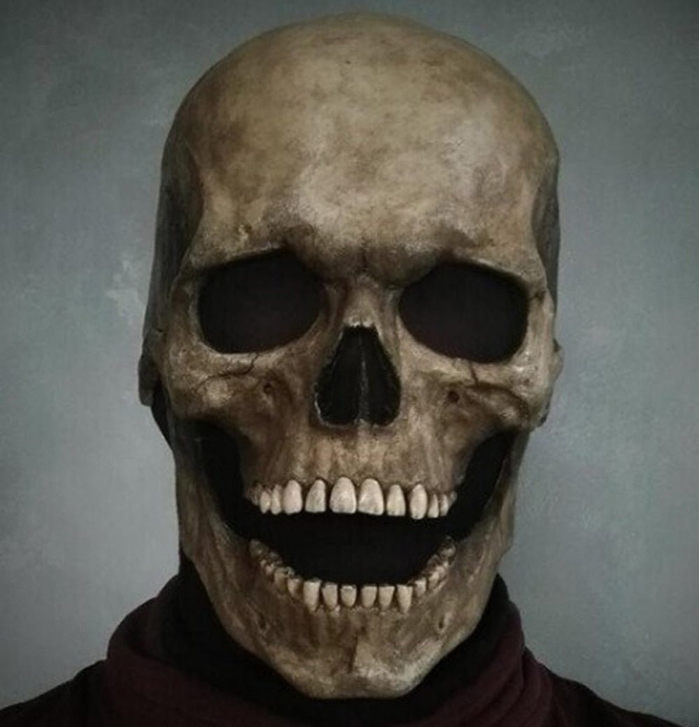 Halloween Movable Jaw Realistic Skull Mask - Best Full Head Latex Cosplay Mask - GiftMira