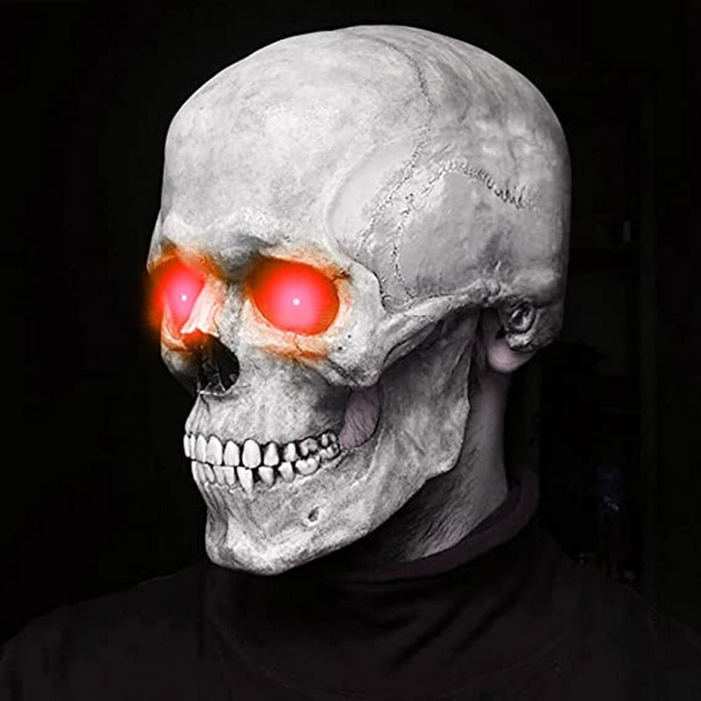 Halloween Movable Jaw Realistic Skull Mask - Best Full Head Latex Cosplay Mask - GiftMira