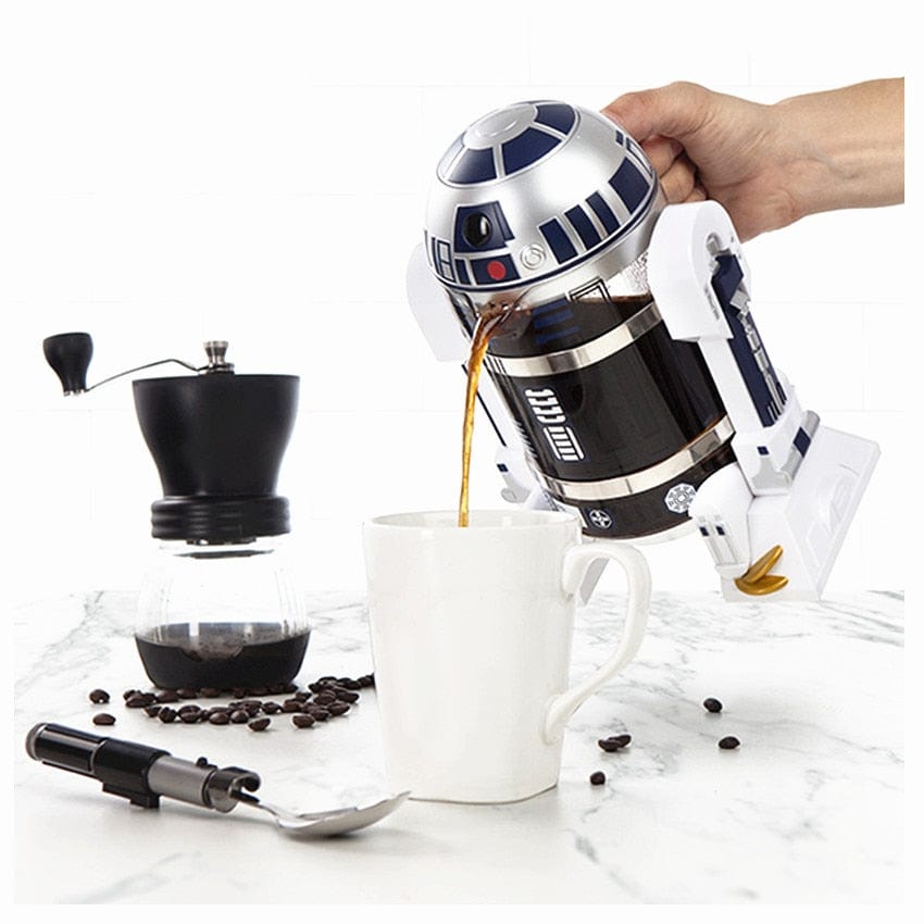 HomeBound Essentials Moka Handmade R2-D2 Stainless Steel Coffee Maker Machine
