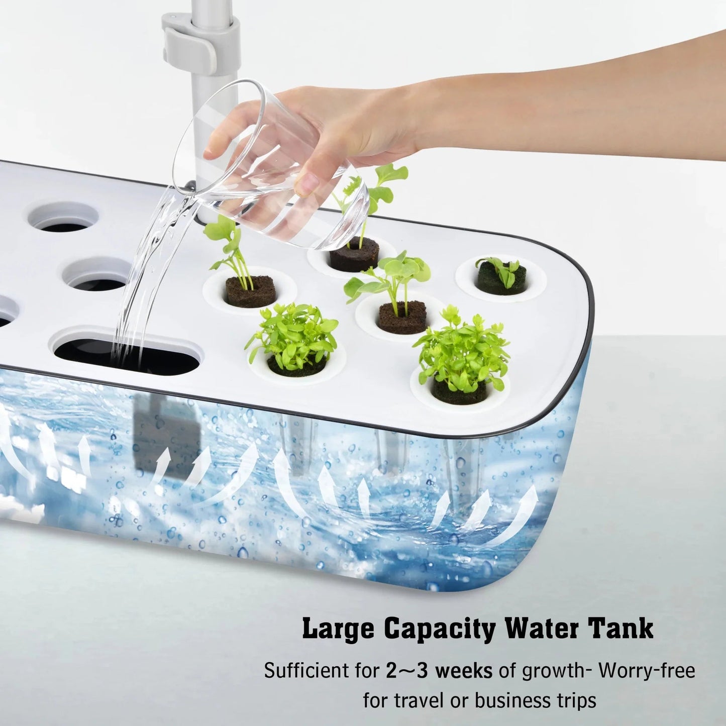 Indoor Herb Garden Hydroponic Kit 12 - Pod – Smart LED Grow Light, Auto Timer, Basil Mint Cilantro Home Gift - GiftMira