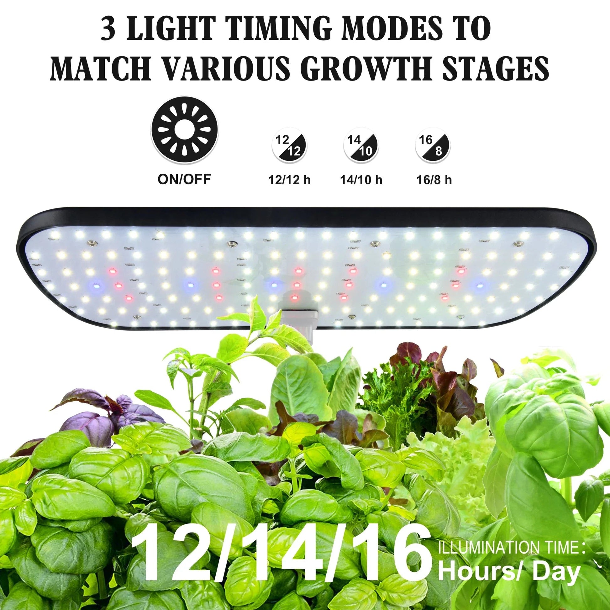 Indoor Herb Garden Hydroponic Kit 12 - Pod – Smart LED Grow Light, Auto Timer, Basil Mint Cilantro Home Gift - GiftMira