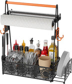 Insulated Beverage Can Cooler Holder with Built-In Seasoning Storage Tray - GiftMira