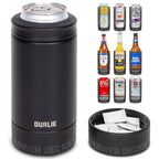 Insulated Beverage Can Cooler Holder with Built-In Seasoning Storage Tray - GiftMira