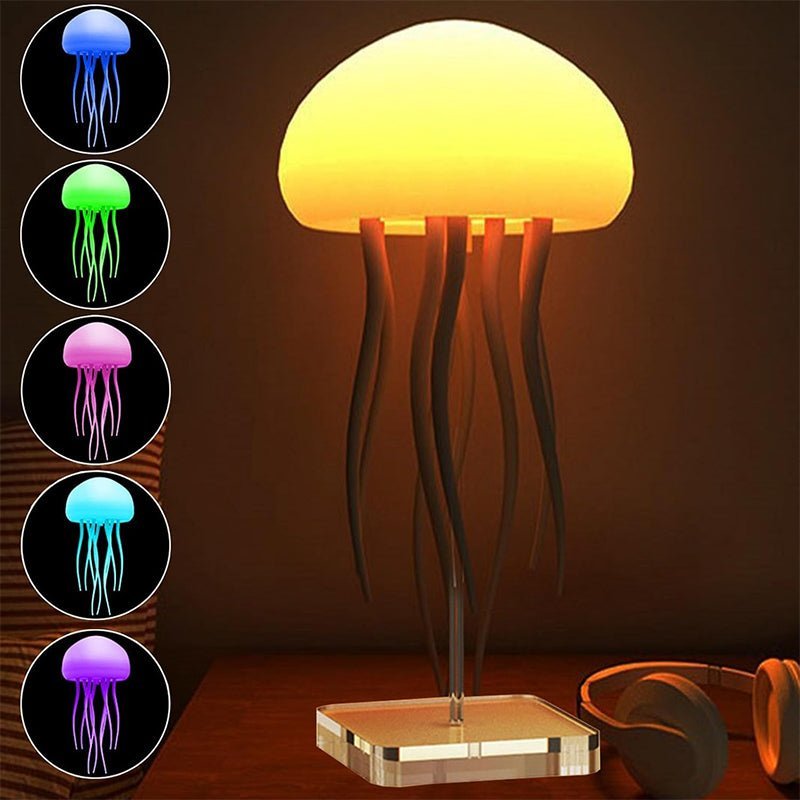 Jellyfish Lamp Bluetooth Speaker – 16 Color LED Aquarium Mood Night Light with Music Sync - GiftMira