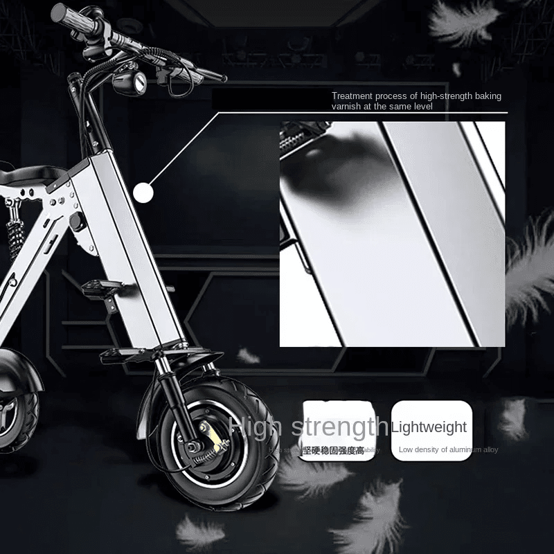 K7S Mini Foldable 3 - Wheel Electric Scooter – 250W, 36V 7.8Ah Battery, 3 - Speed, Reverse, 15 MPH, Teens & Adults - GiftMira