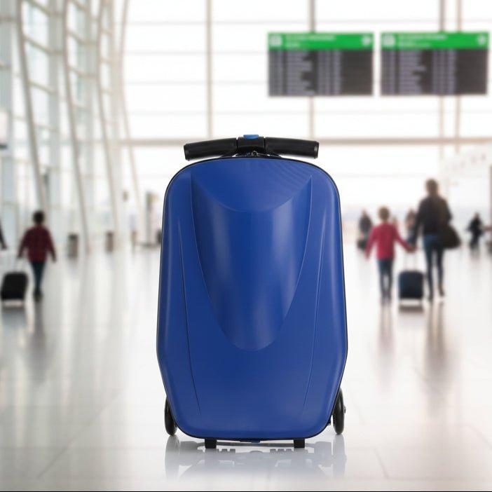 Kids Scooter Suitcase – Rolling Luggage with Built - in Skateboard, Children's Travel Carry - On Bag - GiftMira