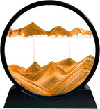 Kinetic Moving Sand Art Picture | Liquid Motion Glass Frame Desktop Decor - GiftMira