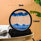 Kinetic Moving Sand Art Picture | Liquid Motion Glass Frame Desktop Decor - GiftMira