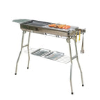 Large Stainless Steel Charcoal BBQ Grill Portable Folding Barbecue Cooker Outdoor Picnic Barbeque - GiftMira