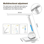 LED Desk Lamp with Wireless Charging – 10W Qi Fast Charge Dimmable Touch Control USB Port Clock - GiftMira