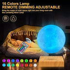 Levitating Moon Lamp — Magnetic Floating & Spinning 3D Night Light, 16 Colors, Desk Gift - GiftMira