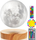 Levitating Moon Lamp — Magnetic Floating & Spinning 3D Night Light, 16 Colors, Desk Gift - GiftMira