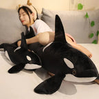 Lifelike Orcinus Orca Black Whale Plush Toy - GiftMira