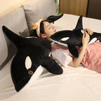 Lifelike Orcinus Orca Black Whale Plush Toy - GiftMira