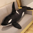 Lifelike Orcinus Orca Black Whale Plush Toy - GiftMira