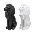 Lion Figurine Nordic Style Animal Sculpture Resin Lion Statue Home Office Garden Decor Gift - GiftMira