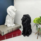 Lion Figurine Nordic Style Animal Sculpture Resin Lion Statue Home Office Garden Decor Gift - GiftMira