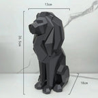 Lion Figurine Nordic Style Animal Sculpture Resin Lion Statue Home Office Garden Decor Gift - GiftMira