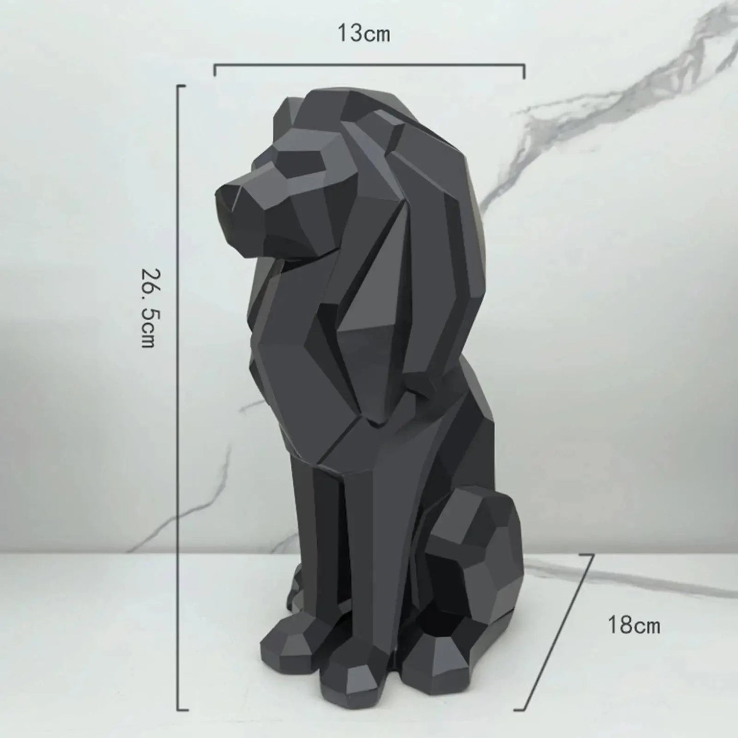 Lion Figurine Nordic Style Animal Sculpture Resin Lion Statue Home Office Garden Decor Gift - GiftMira