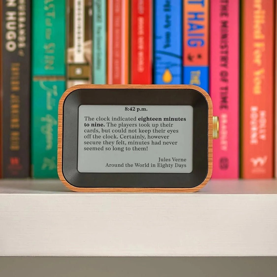 Literary Quote Clock - Tells Time with Famous Book Quotes - GiftMira