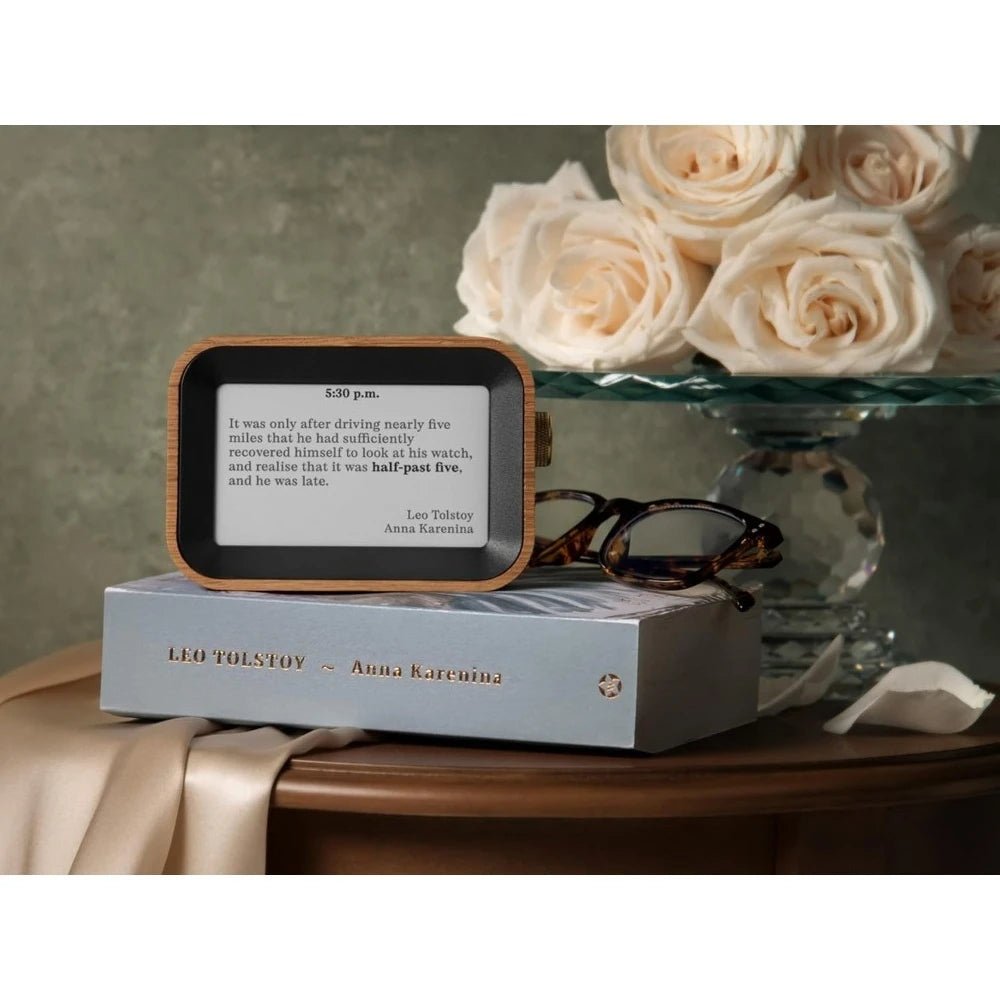 Literary Quote Clock - Tells Time with Famous Book Quotes - GiftMira