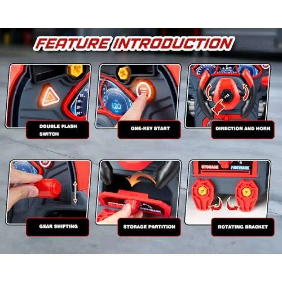 Little Mechanic: 61 - Piece Kids Truck Engine Toy Set, Educational Car Maintenance Play for Ages 3 - 5 Years| Educational STEM Workshop - GiftMira