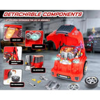 Little Mechanic: 61 - Piece Kids Truck Engine Toy Set, Educational Car Maintenance Play for Ages 3 - 5 Years| Educational STEM Workshop - GiftMira