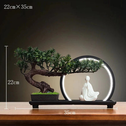 Luminous LED Artificial Bonsai Tree – Smart Interior Landscape & Living Room Decor - GiftMira