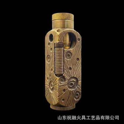Luxury Far Eastern Brass Lighter – Premium Heavy - Duty Windproof Pocket Lighter - GiftMira