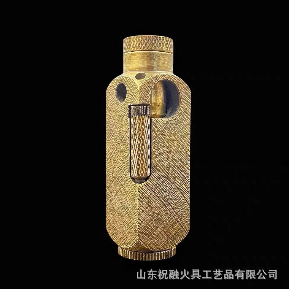 Luxury Far Eastern Brass Lighter – Premium Heavy - Duty Windproof Pocket Lighter - GiftMira