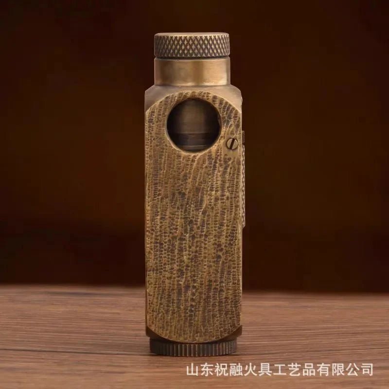 Luxury Far Eastern Brass Lighter – Premium Heavy - Duty Windproof Pocket Lighter - GiftMira
