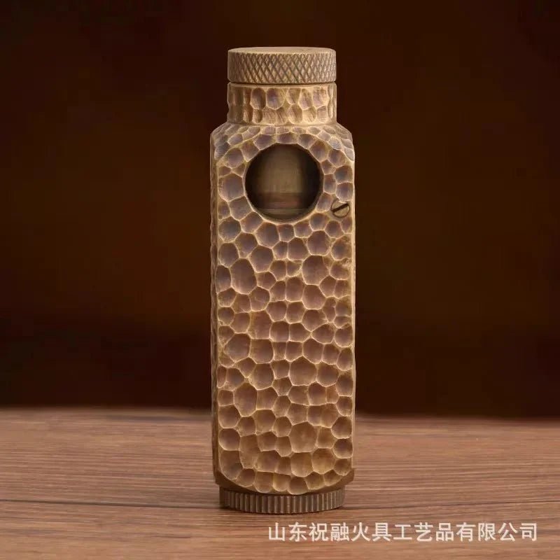 Luxury Far Eastern Brass Lighter – Premium Heavy - Duty Windproof Pocket Lighter - GiftMira