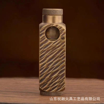 Luxury Far Eastern Brass Lighter – Premium Heavy - Duty Windproof Pocket Lighter - GiftMira