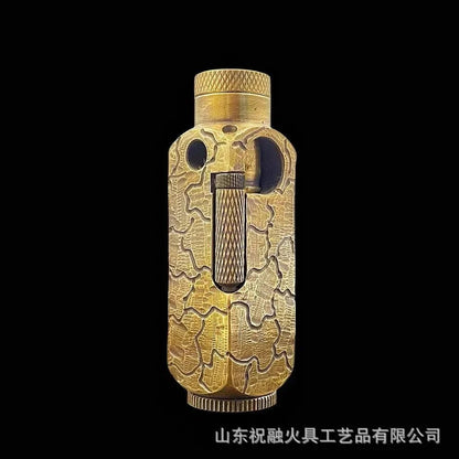 Luxury Far Eastern Brass Lighter – Premium Heavy - Duty Windproof Pocket Lighter - GiftMira