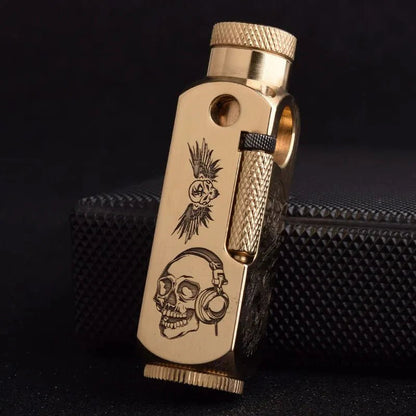 Luxury Far Eastern Brass Lighter – Premium Heavy - Duty Windproof Pocket Lighter - GiftMira